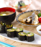 茶そば巻き寿司の献立