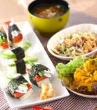 ポークランチョンミート寿司の献立