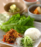 ビビンバ手巻きの献立