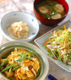 油揚げの卵とじの献立