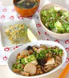 キノコの甘煮の献立