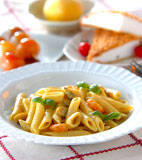 シーフードペンネの献立