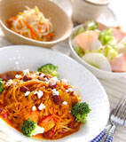 カレースープスパゲティーの献立