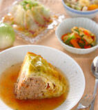 まるごとキャベツ煮込みの献立