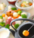 「オイルフォンデュ」の献立