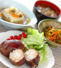 「肉巻きにぎり」の献立