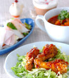 手羽元のママレード煮の献立