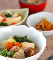 豚肉団子と白菜の煮物の献立