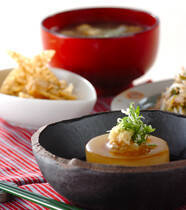 大根の肉詰めの献立