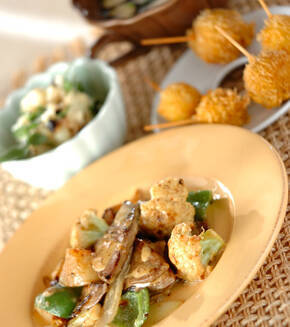 レバーのクリーム炒めの献立