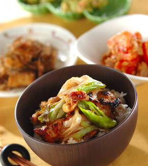 鶏のユズ風味さっぱり丼の献立