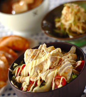 豚サラダ丼の献立