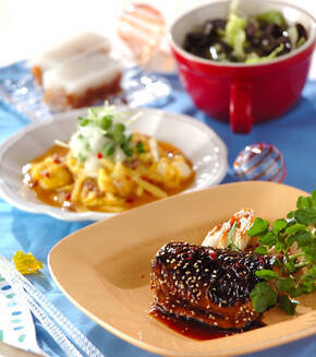 サバの焼き肉ダレ焼きの献立