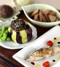 「アユのバルサミコ酢がけ」の献立