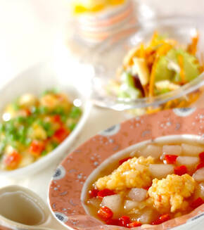 エビしんじょの冬瓜あんの献立