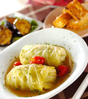 ライス入りロールキャベツの献立