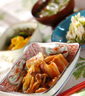 豚肉と焼き豆腐の煮物の献立
