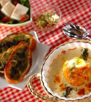 カボチャ団子・ホワイトソースの献立