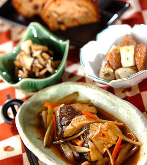 ブリの豆板醤煮の献立