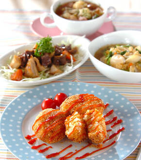 タラコロッケの献立