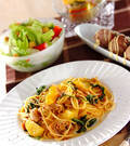 「鶏肉とオレンジのパスタ」の献立