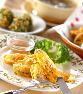 カキのピカタの献立