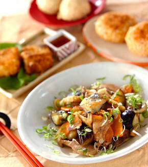 豚バラ肉の白みそ炒めの献立