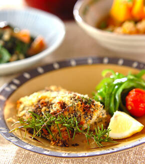 アジのハーブパン粉焼きの献立