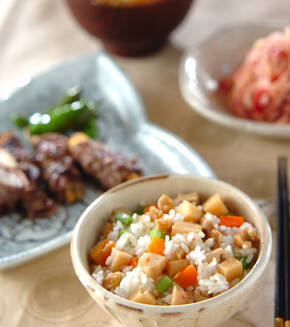 タケノコの混ぜご飯の献立