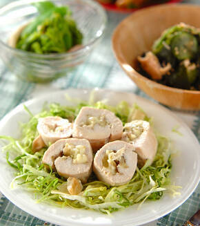 鶏のモッツァレラ巻きの献立