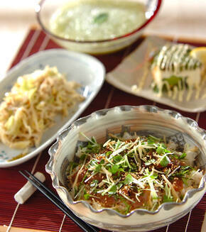 カツオの手こね寿司の献立