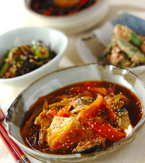 サバのコチュジャン煮の献立