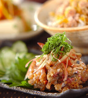 アジの香味みそたたきの献立