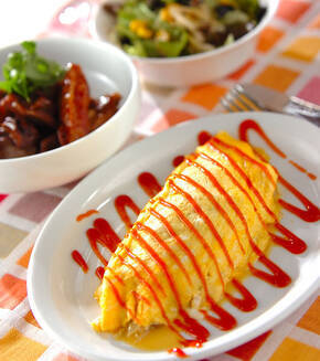 モヤシのオムレツの献立