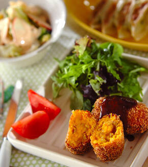 クリーミーパンプキンコロッケの献立