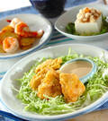 「白身魚のサックリカレー揚げ」の献立