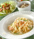 「サーモンのクリームパスタ」の献立