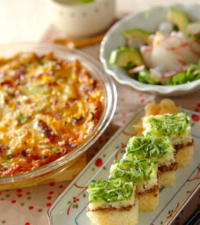 サバ缶押し寿司の献立