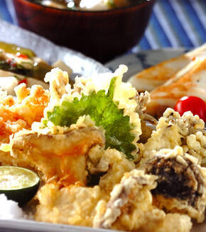 いろいろキノコの天ぷらの献立