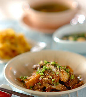 白身魚と厚揚げのみそ炒めの献立