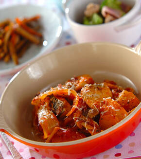 タラのトマト煮の献立