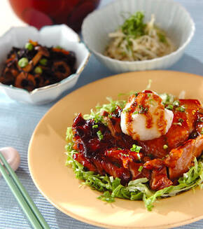 チキンのジンジャー照り焼きの献立