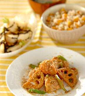 ジャガバターご飯の献立