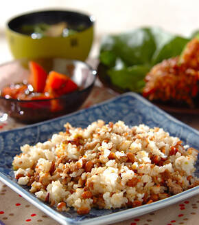 乾燥納豆チャーハンの献立