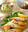 キスとチーズの春巻きの献立
