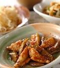 「鶏手羽とゴボウの甘酢炒め」の献立