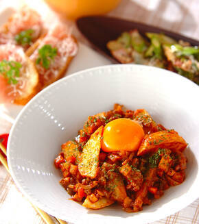 野菜たっぷり！ミートポテトの献立