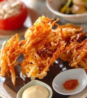 サキイカのかき揚げの献立