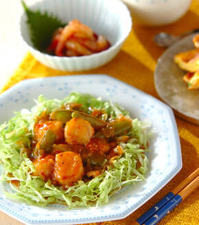 ホタテのチリソース炒めの献立