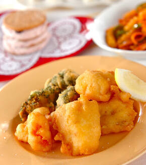 白身魚のチーズフリットの献立